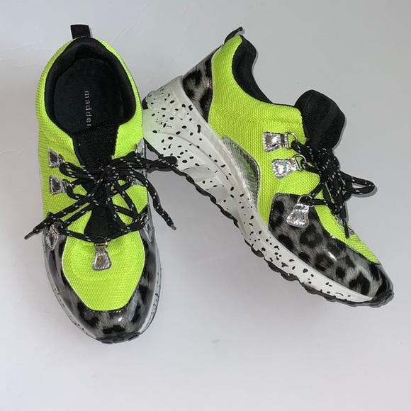 neon green tennis shoes